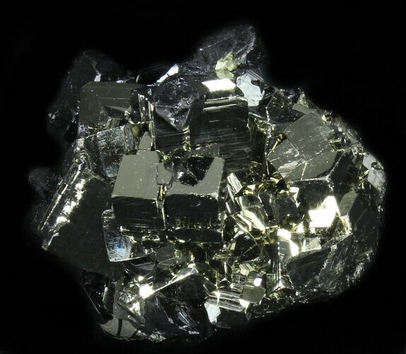Gleaming, Cubic Pyrite & Sphalerite Cluster - Peru #38905